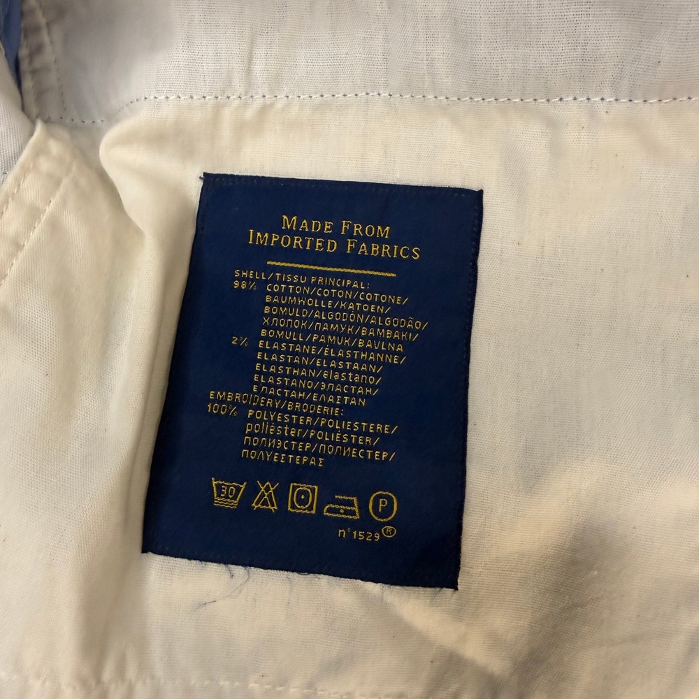 Polo Ralph Lauren Men's 38 Light Blue Embroidered Fish Chino Shorts - Picture 6 of 9